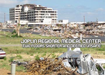 Joplin Regional Medical Center, two floors shorter and deemed unsafe