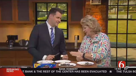 dr linda wilson demonstrates oreo phases of the moon on the channel six news
